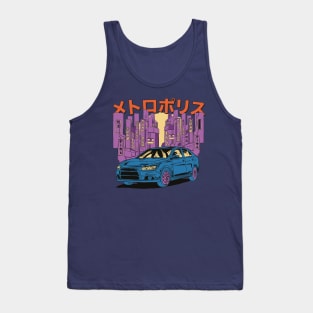 The Metropolis Tokyo Japanese Vaporwave Aesthetic Anime Tank Top